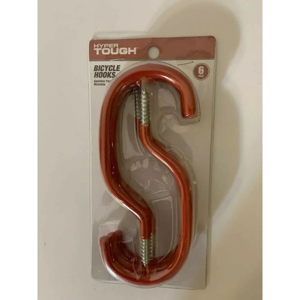 New 6 Hyper Tough Vinyl Coated Screw In‎ Ceiling Wall Bicycle Hooks Hangers